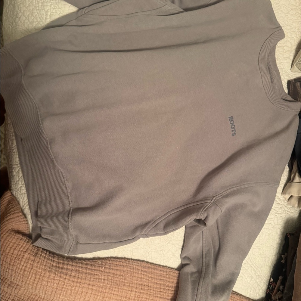 Roots Crewneck Sweatshirt in Dusty Mauve